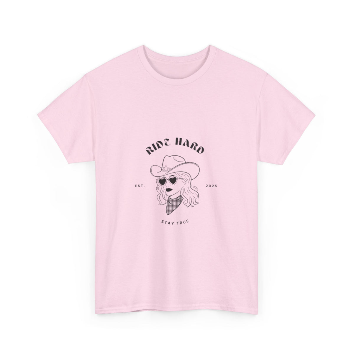 Ride Hard Unisex Heavy Cotton Tee - Stay True Graphic Tee