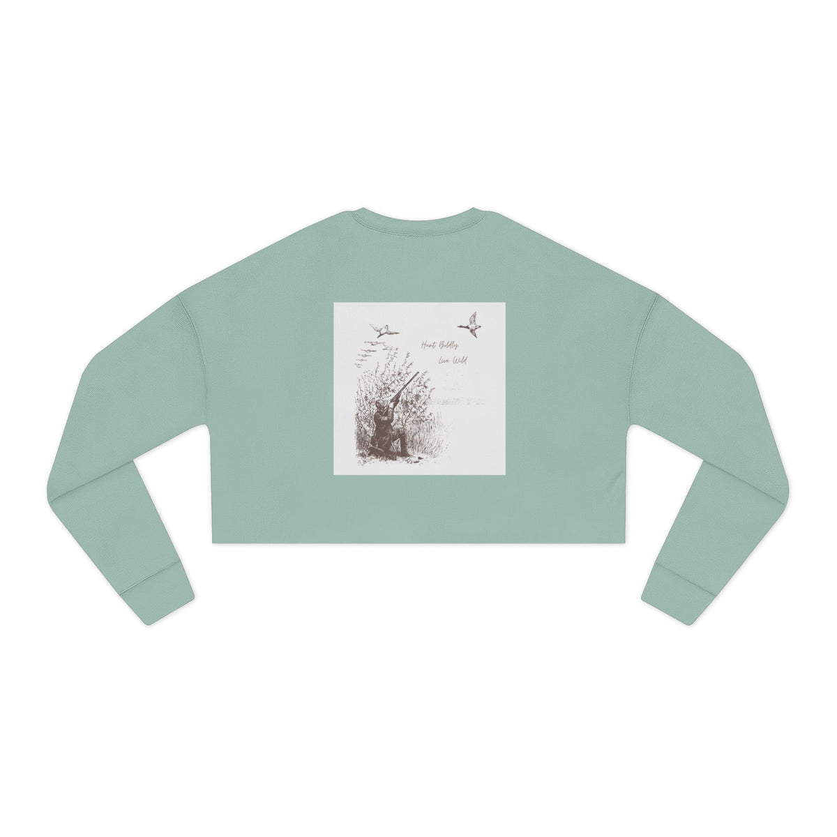 Women's Crop Sweatshirt - Hunt Crewneck Design