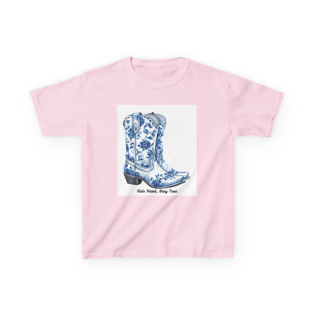 Kids Tees - Ride Hard, Stay True Cowboy Boots Graphic T-Shirt