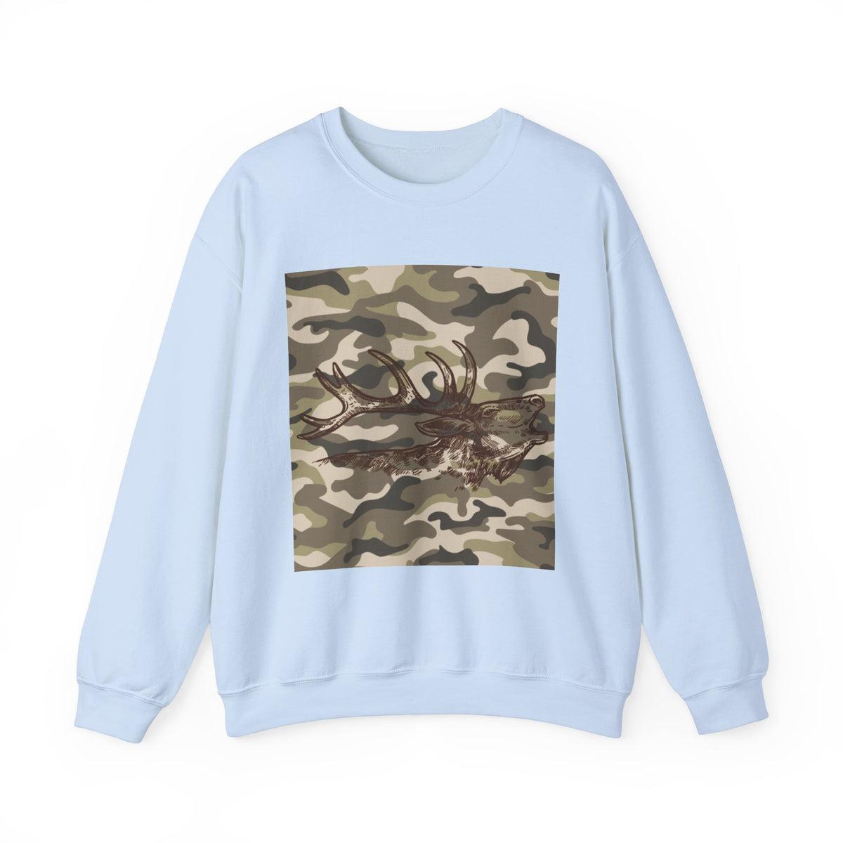 Camo Antler Design Unisex Crewneck Sweatshirt