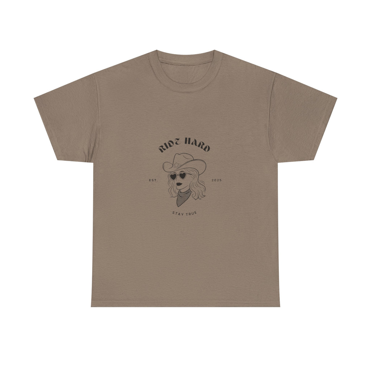 Ride Hard Unisex Heavy Cotton Tee - Stay True Graphic Tee