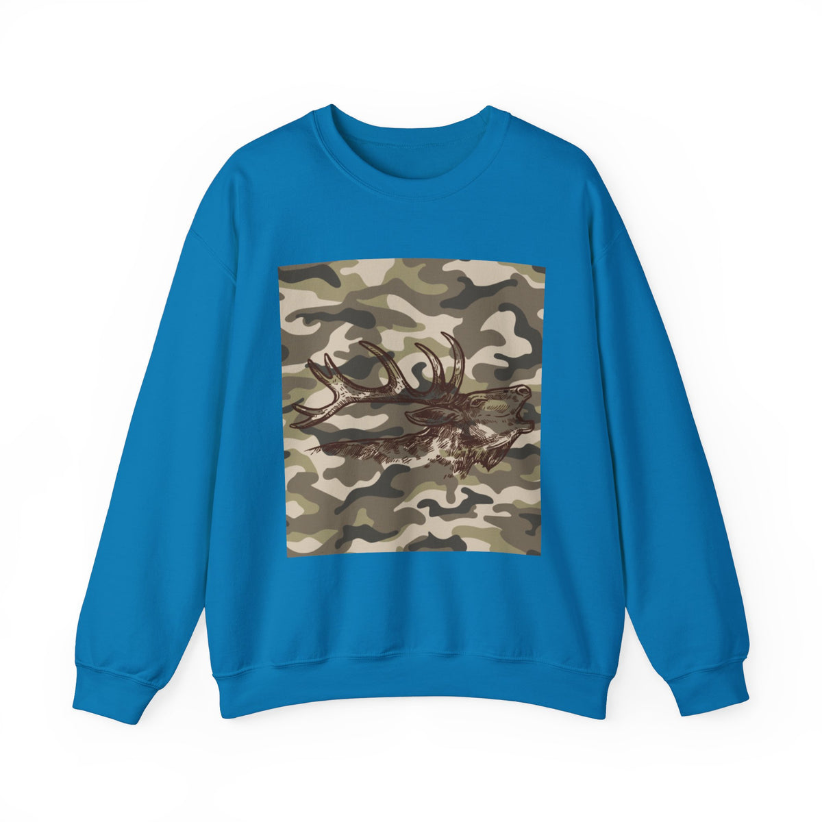 Camo Antler Design Unisex Crewneck Sweatshirt