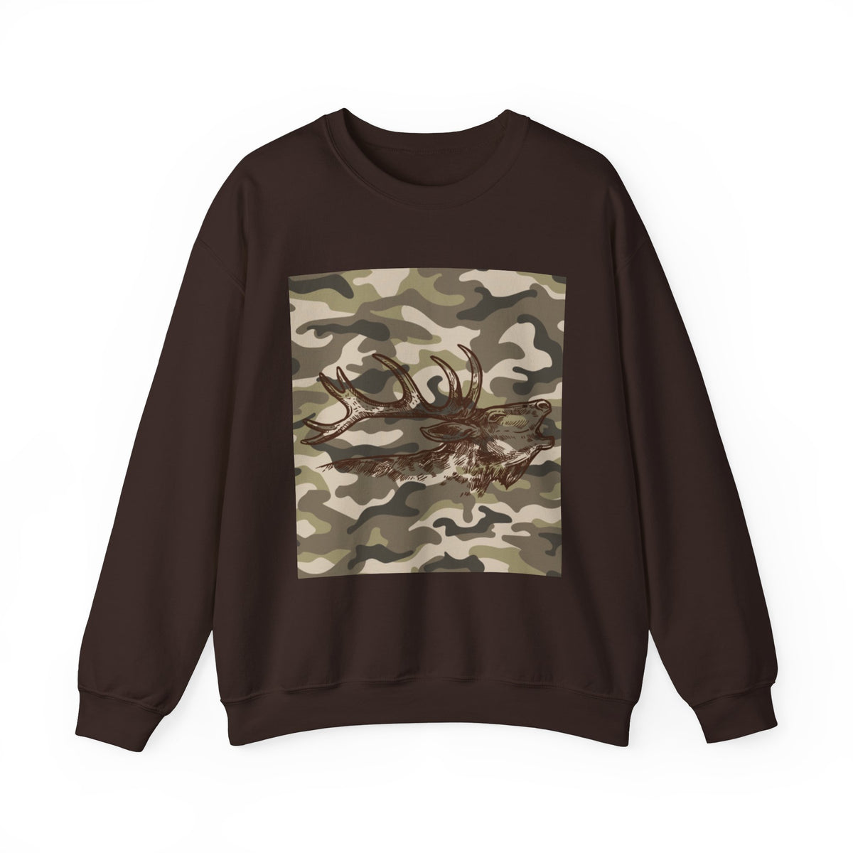 Camo Antler Design Unisex Crewneck Sweatshirt