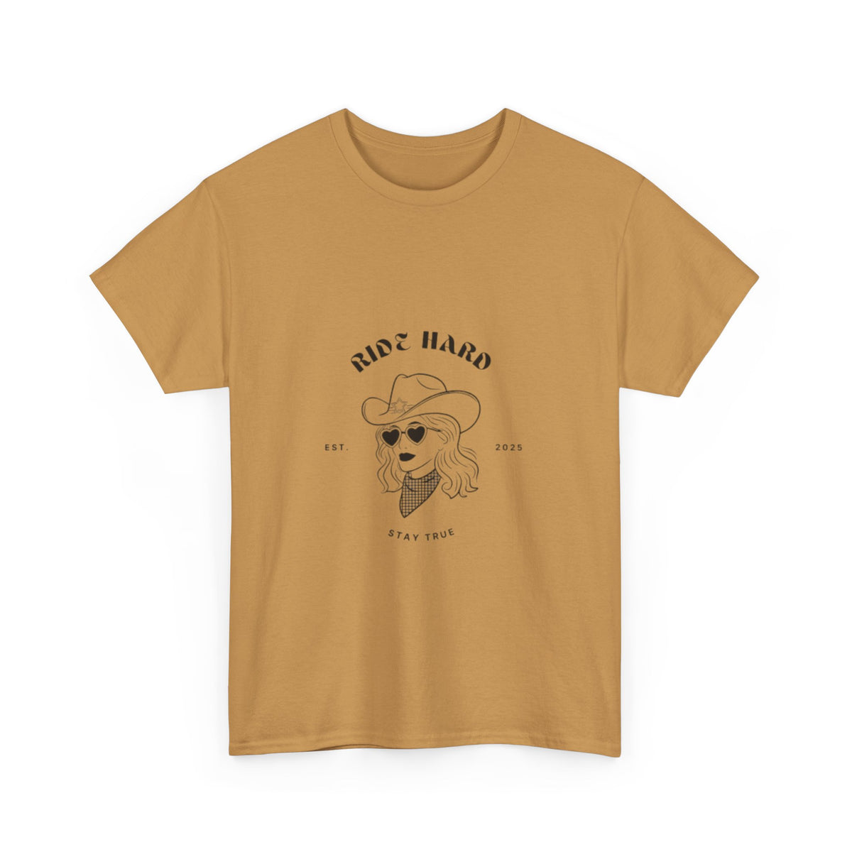 Ride Hard Unisex Heavy Cotton Tee - Stay True Graphic Tee