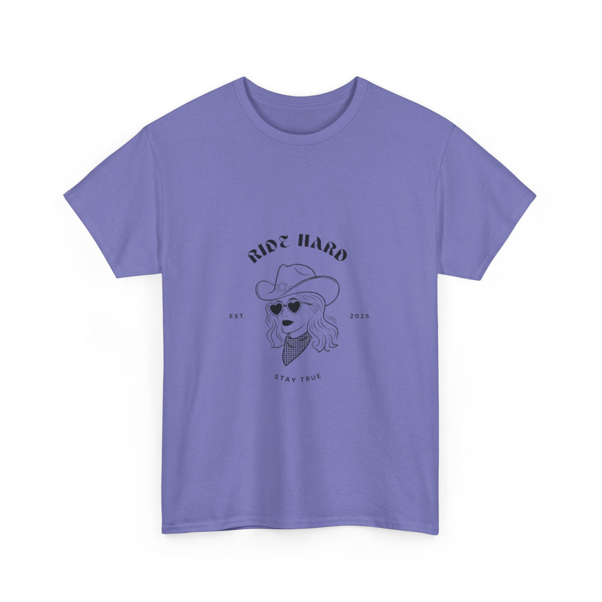 Ride Hard Unisex Heavy Cotton Tee - Stay True Graphic Tee