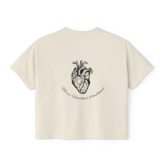 Nurse: Heartbeat of Healthcare Women's Boxy Tee