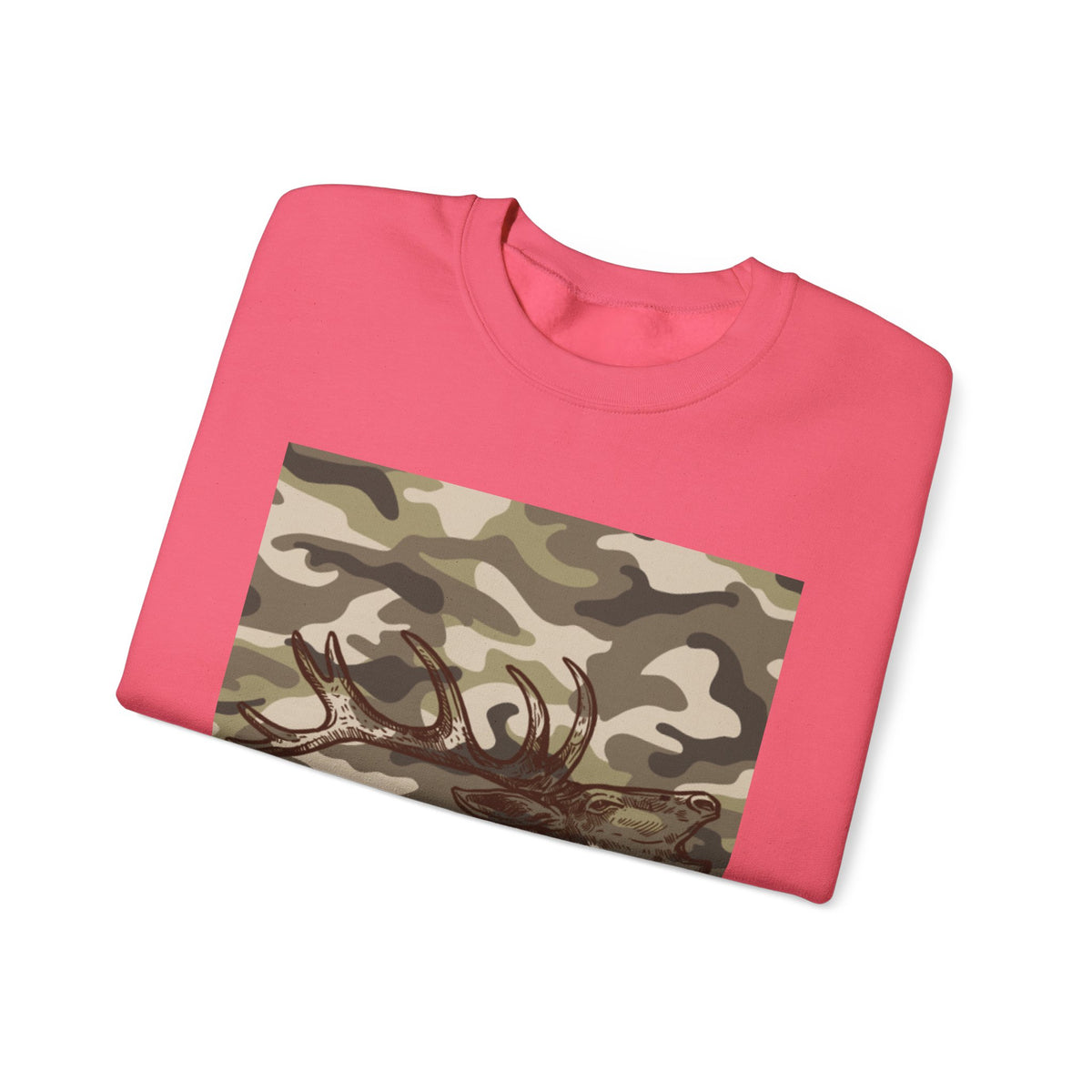 Camo Antler Design Unisex Crewneck Sweatshirt