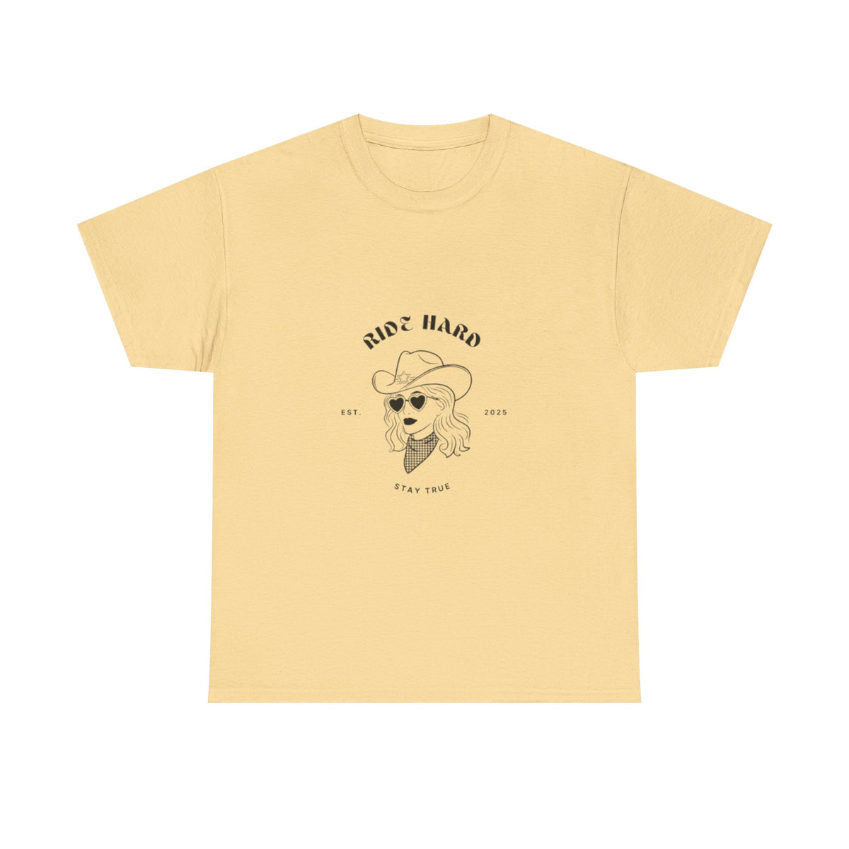 Ride Hard Unisex Heavy Cotton Tee - Stay True Graphic Tee