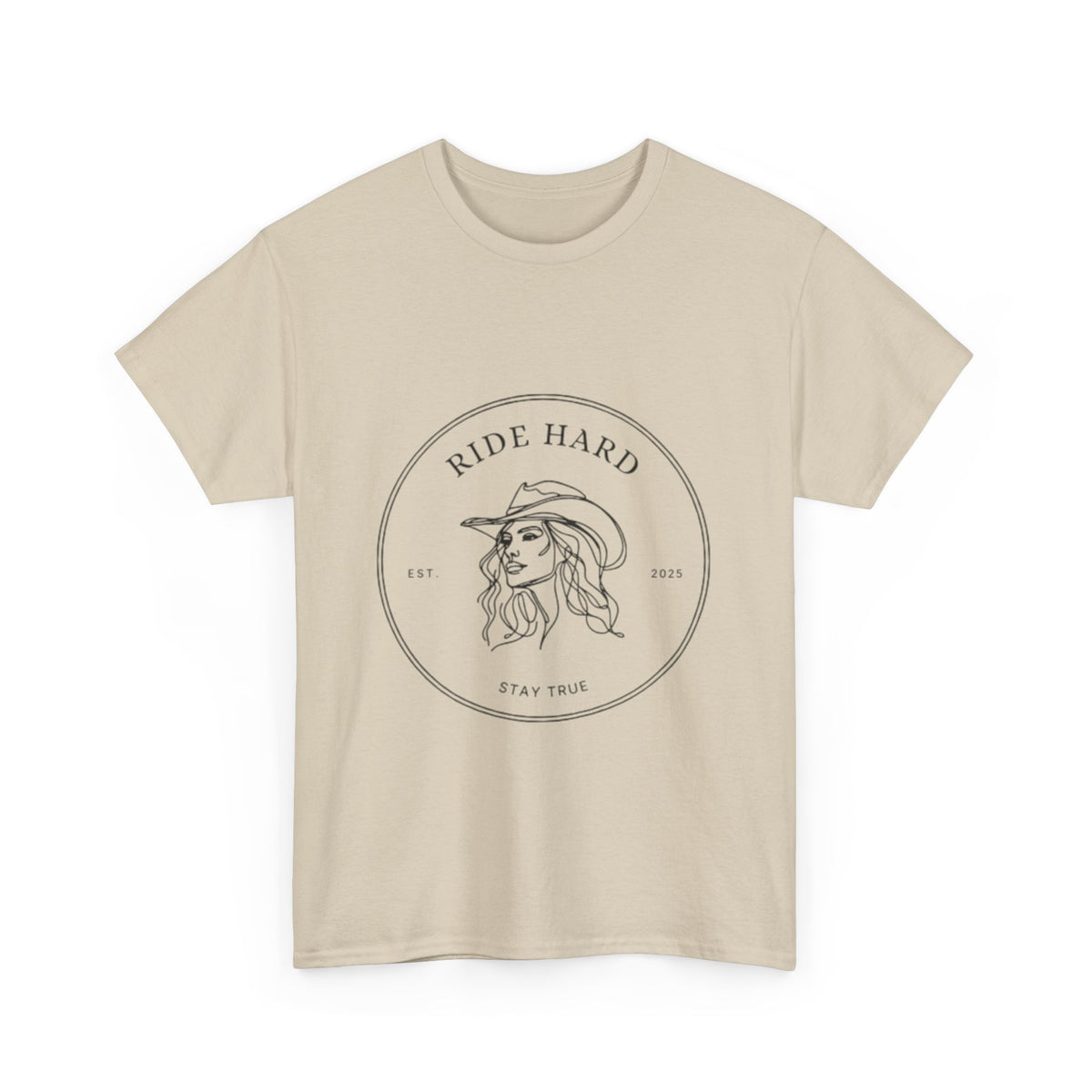 Ride Hard Unisex Heavy Cotton Tee - Stay True Graphic Shirt