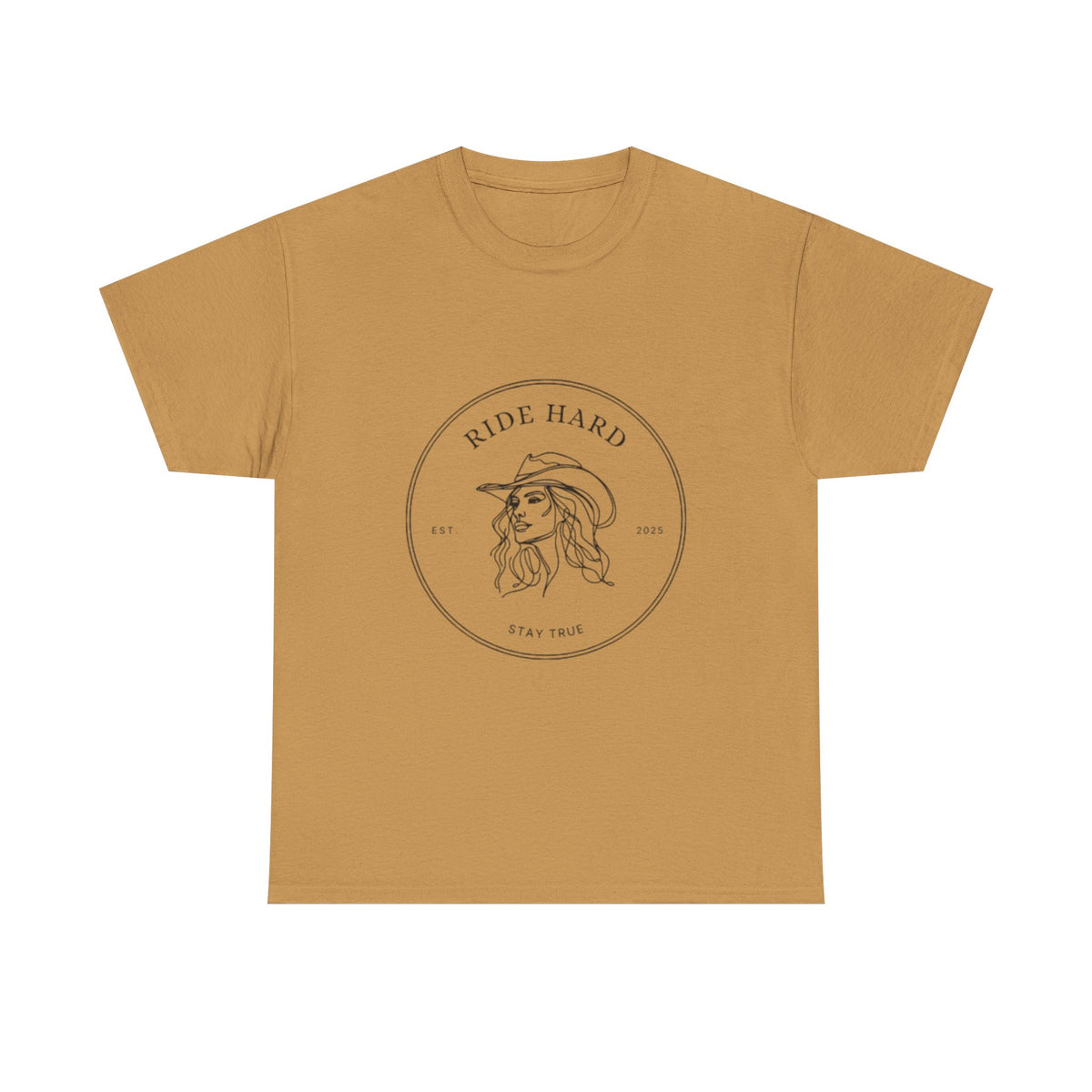 Ride Hard Unisex Heavy Cotton Tee - Stay True Graphic Shirt