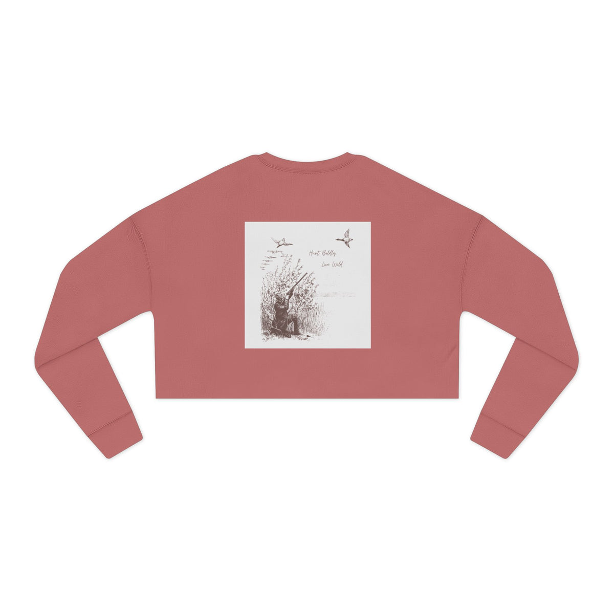 Women's Crop Sweatshirt - Hunt Crewneck Design