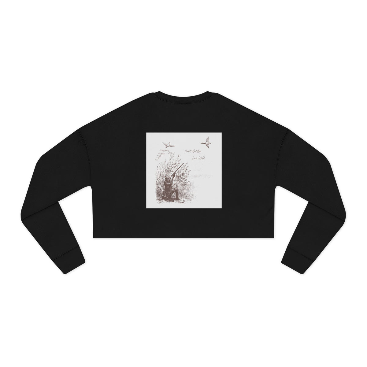 Women's Crop Sweatshirt - Hunt Crewneck Design