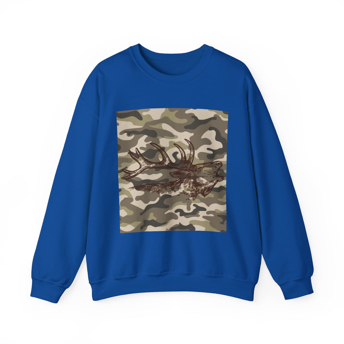Camo Antler Design Unisex Crewneck Sweatshirt