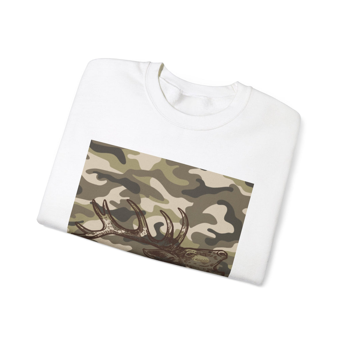 Camo Antler Design Unisex Crewneck Sweatshirt