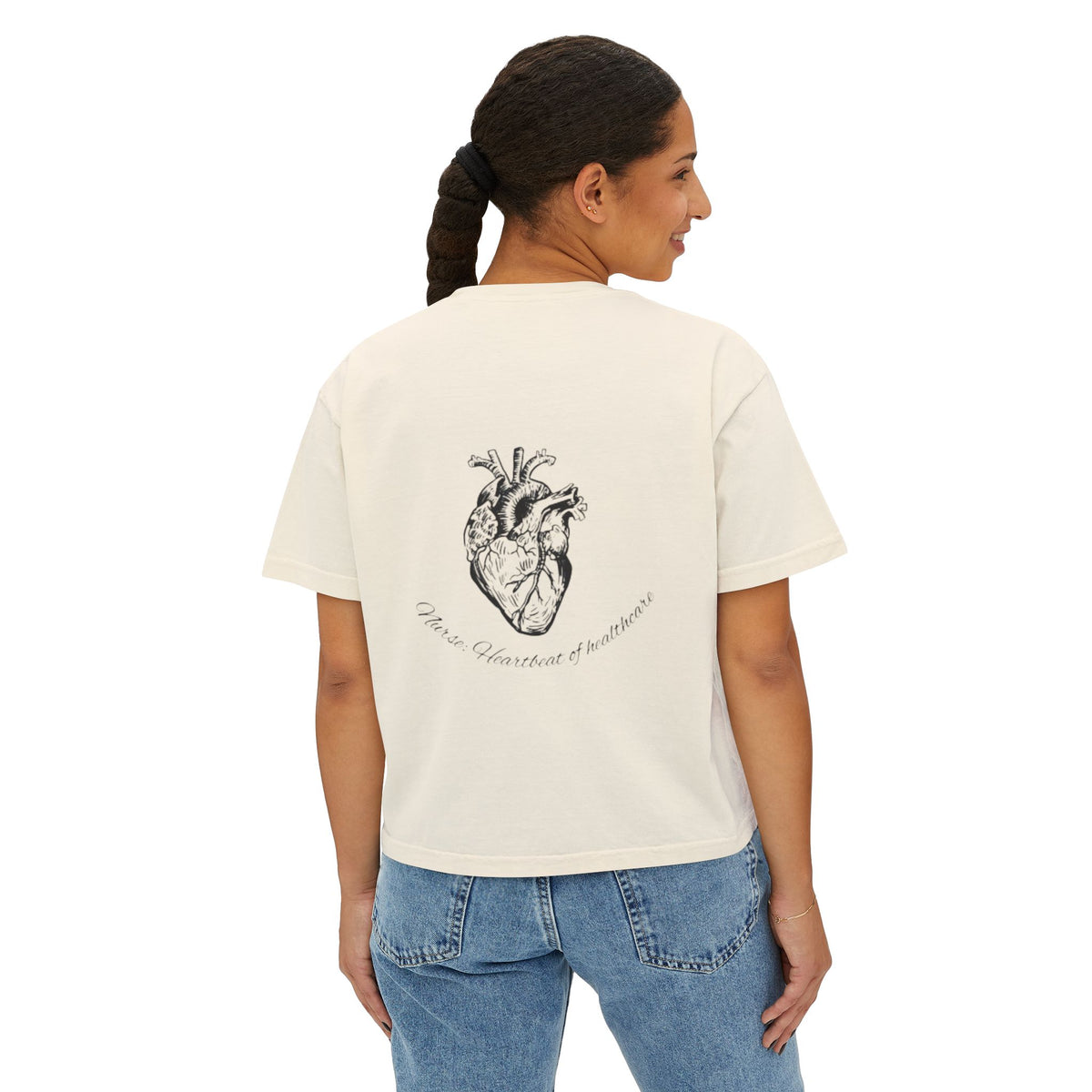 Nurse: Heartbeat of Healthcare Women's Boxy Tee