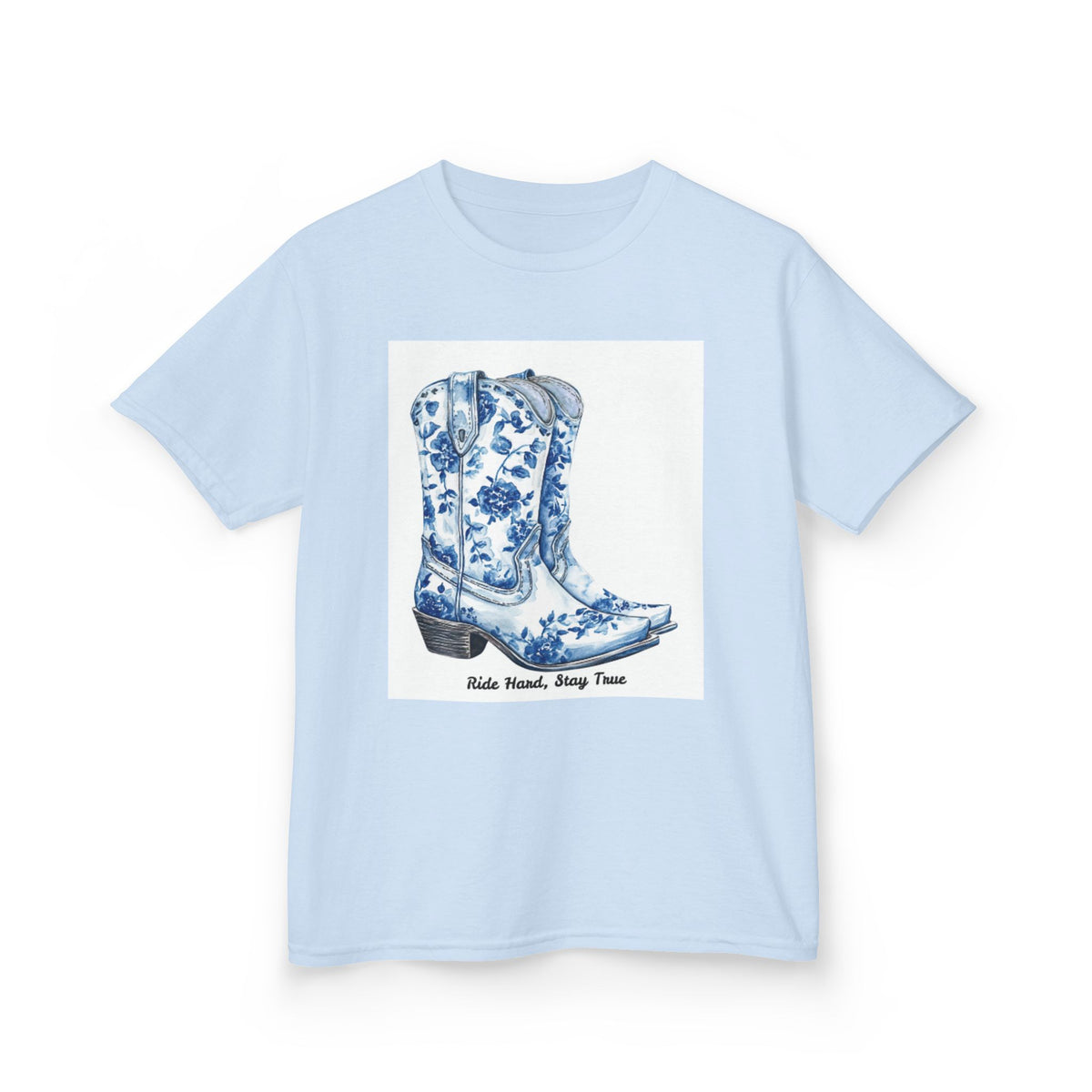 Kids Tees - Ride Hard, Stay True Cowboy Boots Graphic T-Shirt