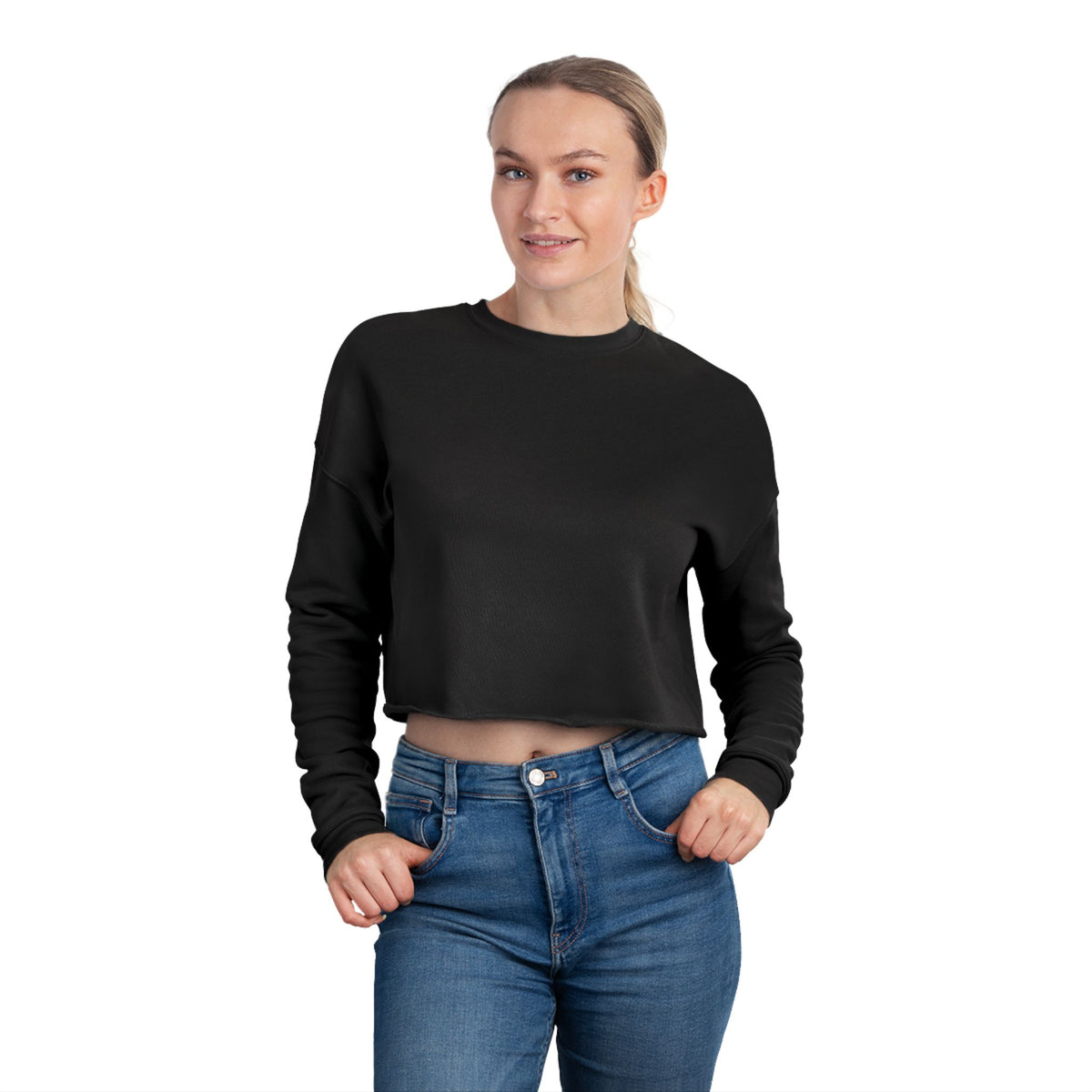 Women's Crop Sweatshirt - Hunt Crewneck Design