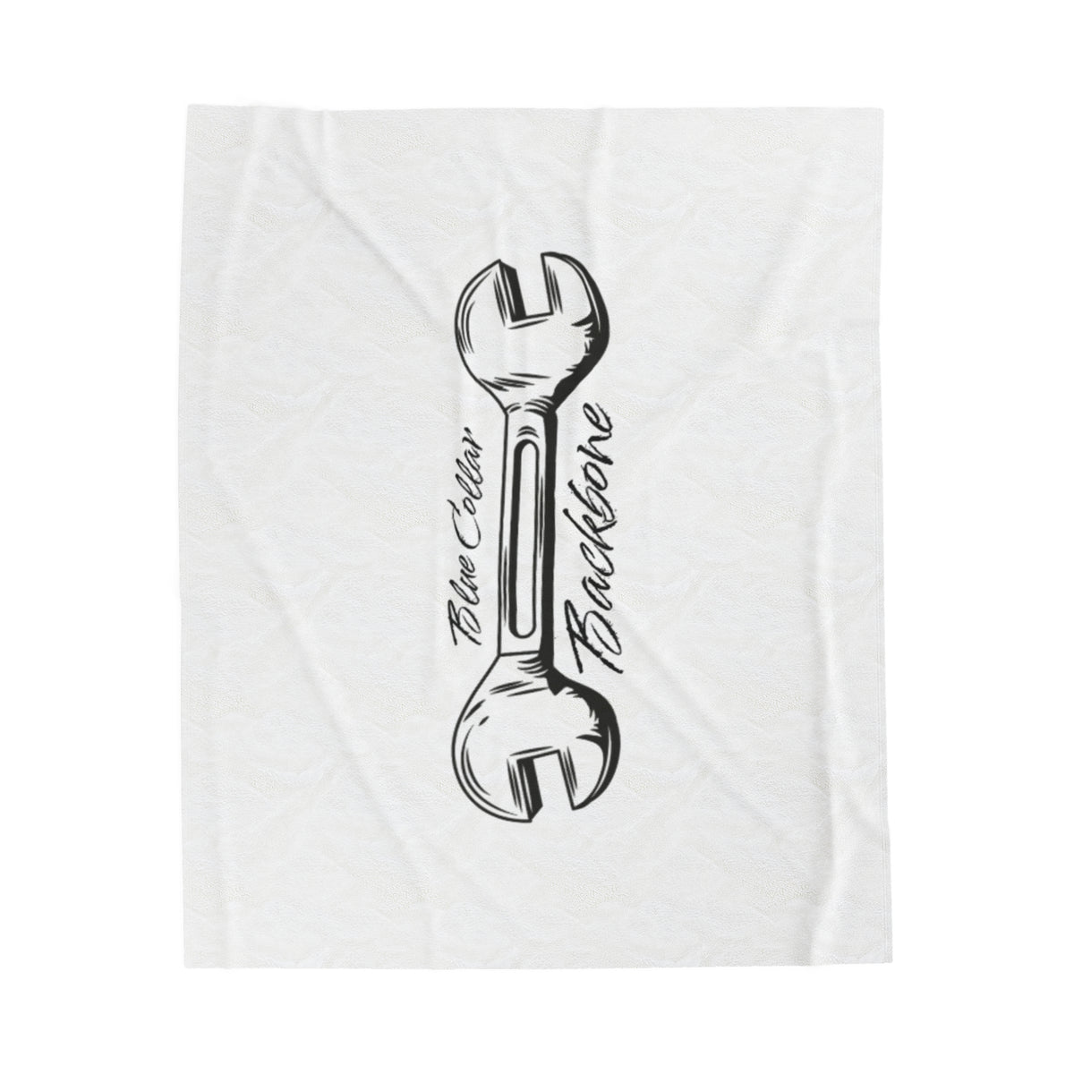 Blue Collar Backbone Velveteen Plush Blanket