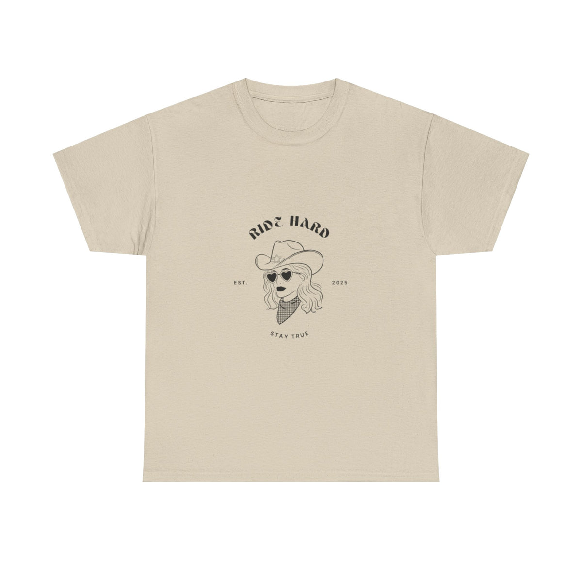 Ride Hard Unisex Heavy Cotton Tee - Stay True Graphic Tee