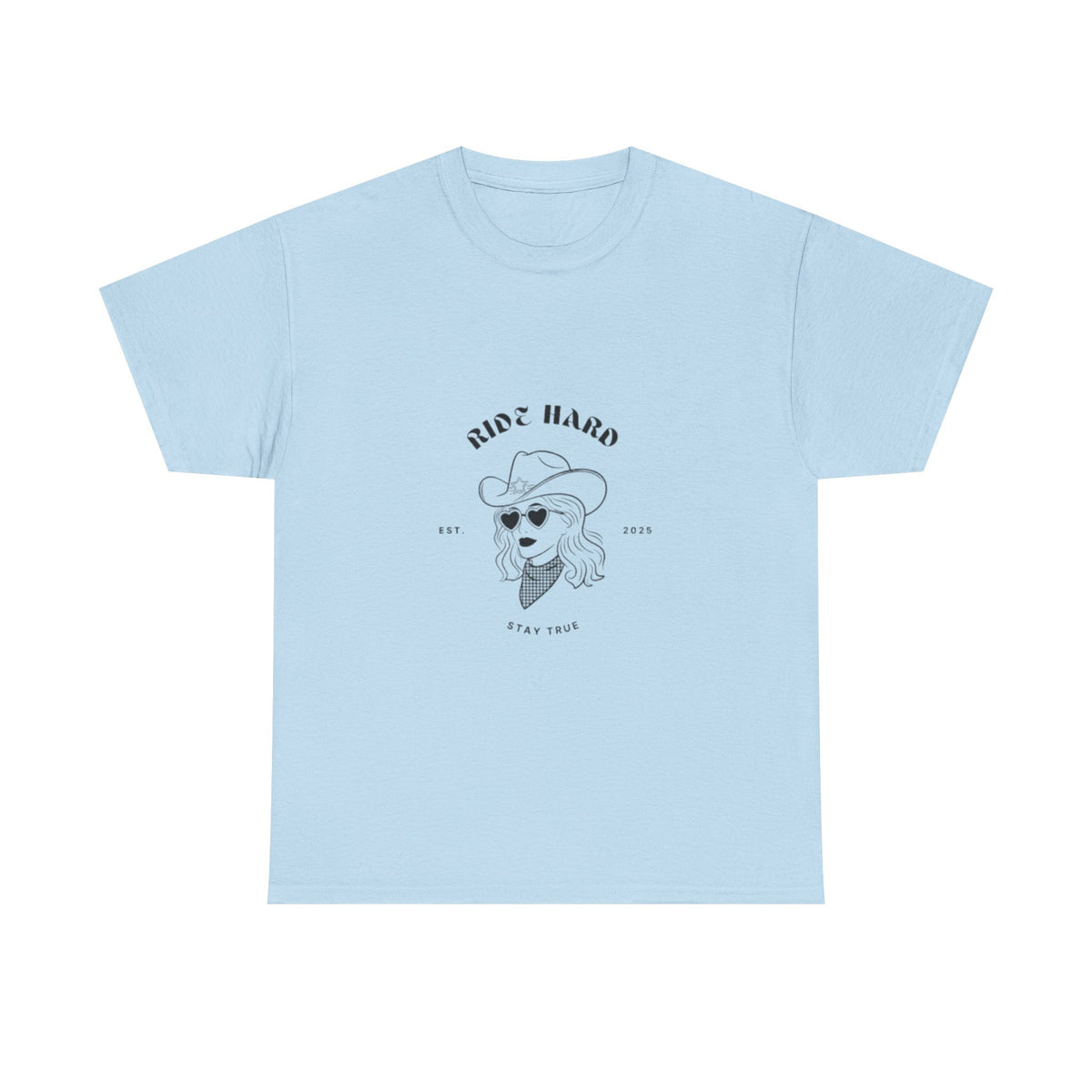 Ride Hard Unisex Heavy Cotton Tee - Stay True Graphic Tee