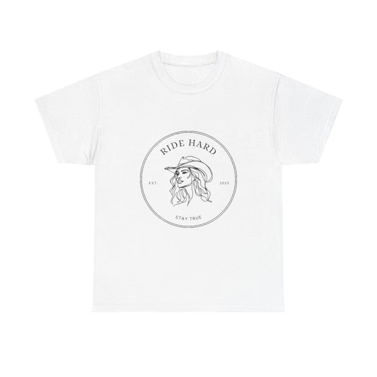 Ride Hard Unisex Heavy Cotton Tee - Stay True Graphic Shirt