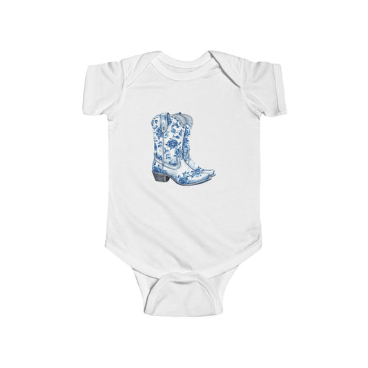 Cute Cowboy Boots Infant Bodysuit, Baby Shower Gift, Western Theme, Cute Baby Outfit, Newborn Cowboy Apparel, Floral Baby Wear