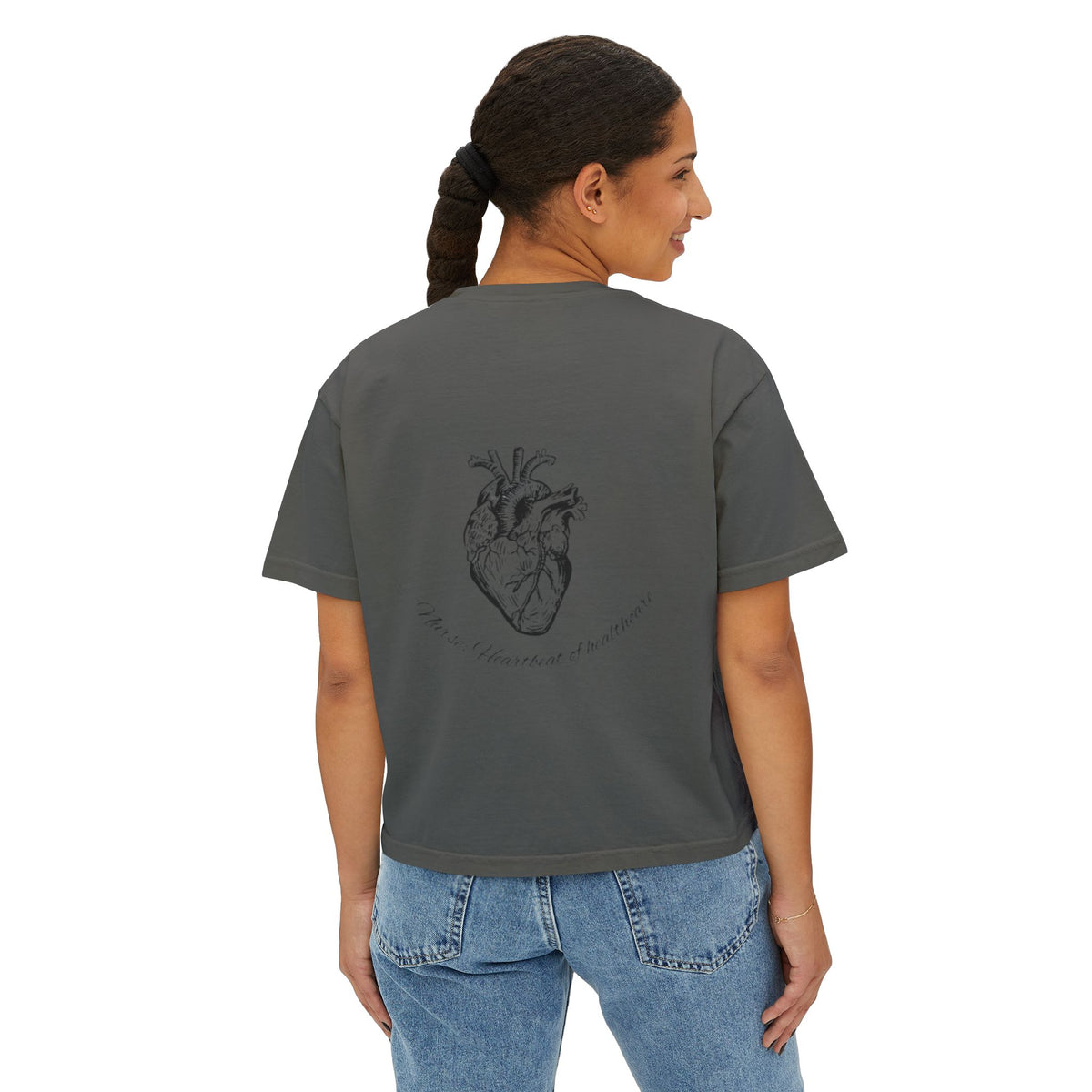 Nurse: Heartbeat of Healthcare Women's Boxy Tee