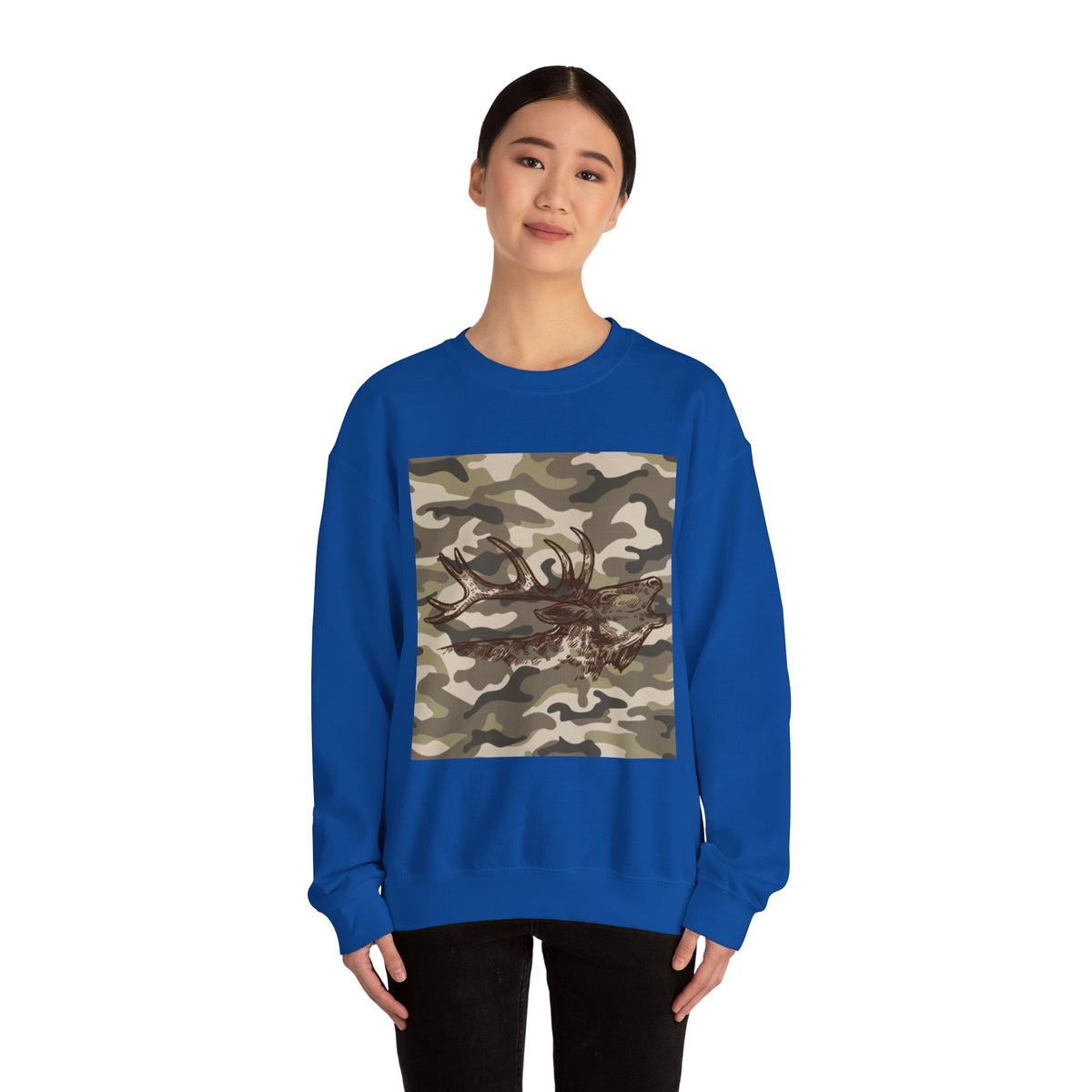 Camo Antler Design Unisex Crewneck Sweatshirt