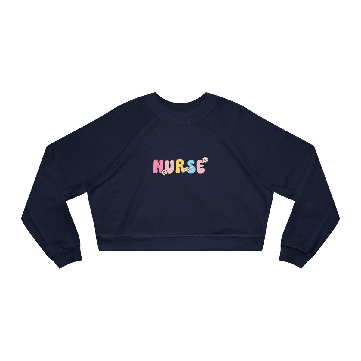 Floral Nurse Cropped Sweatshirt