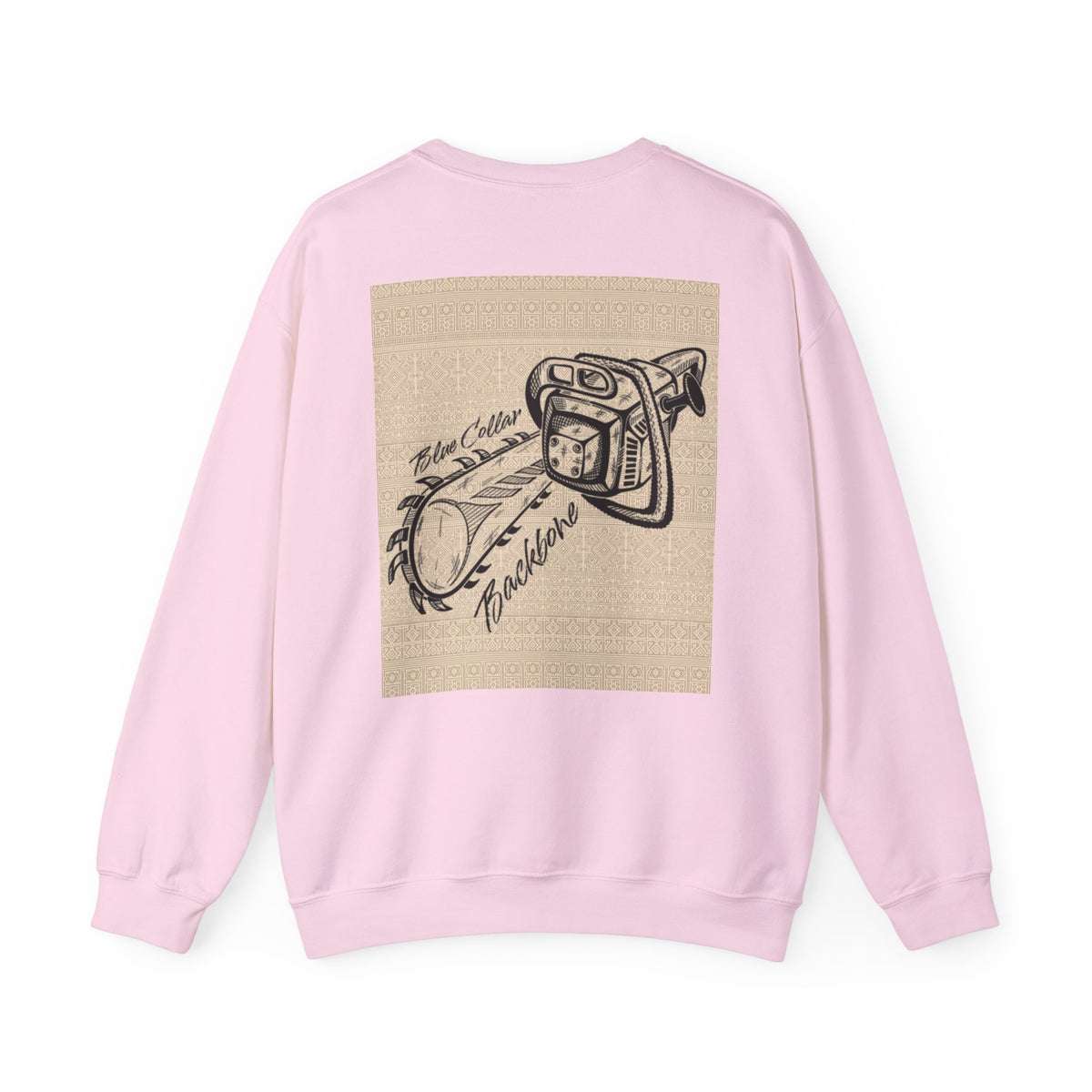 Unisex Sweatshirt Blue Collar Chainsaw Design