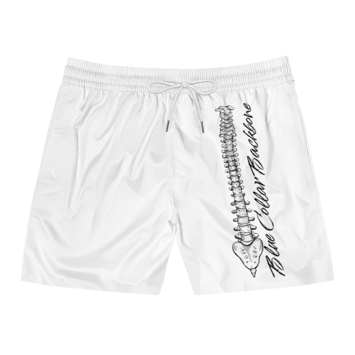 Blue Collar Backbone Men's Mid-Length Swim Shorts (AOP)