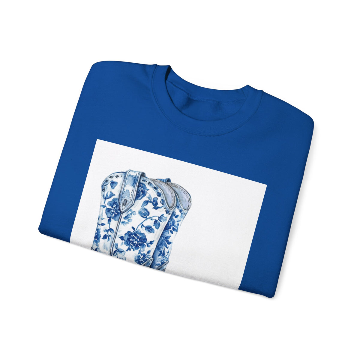 Floral Cowboy Boots Crewneck Sweatshirt - Ride Hard, Stay True