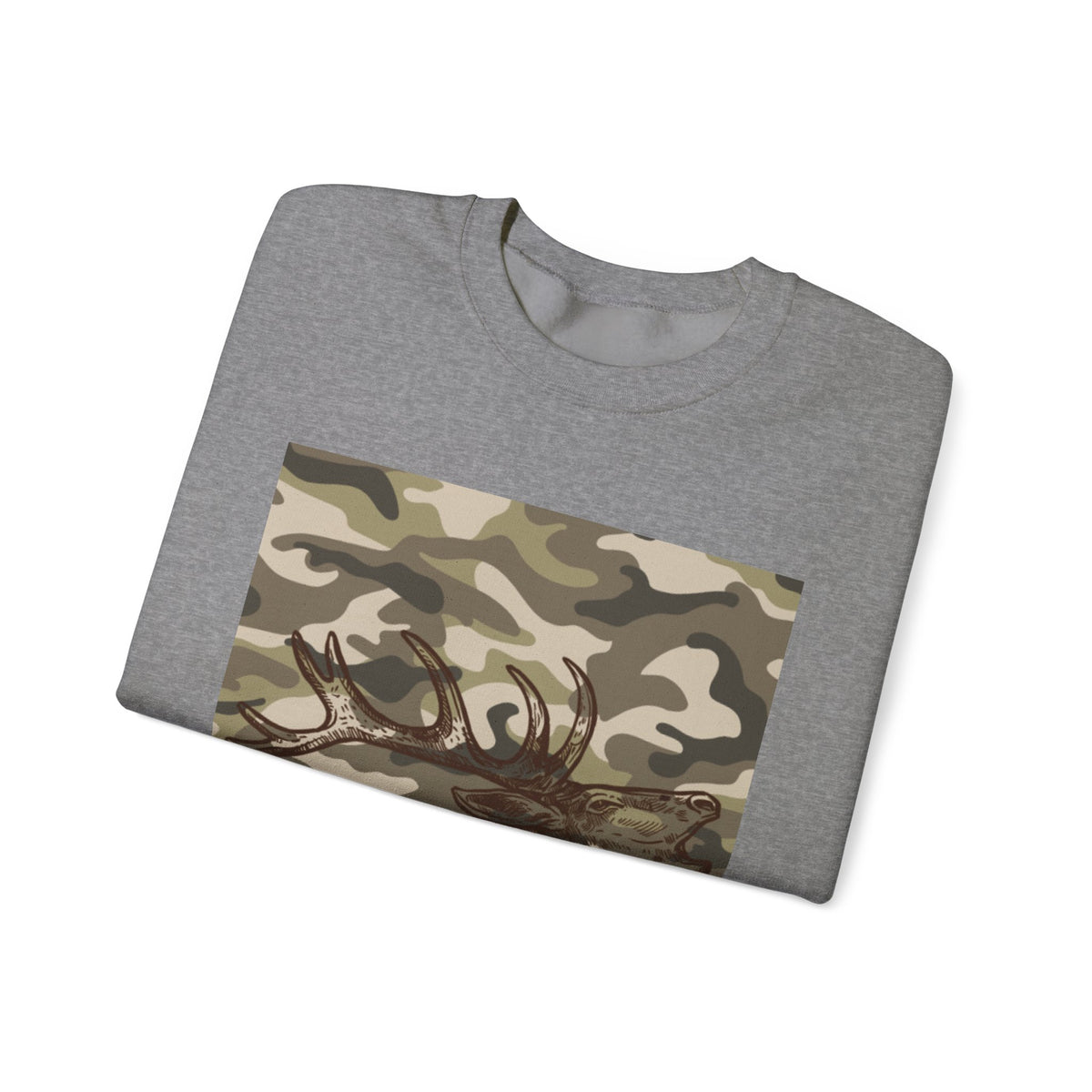 Camo Antler Design Unisex Crewneck Sweatshirt