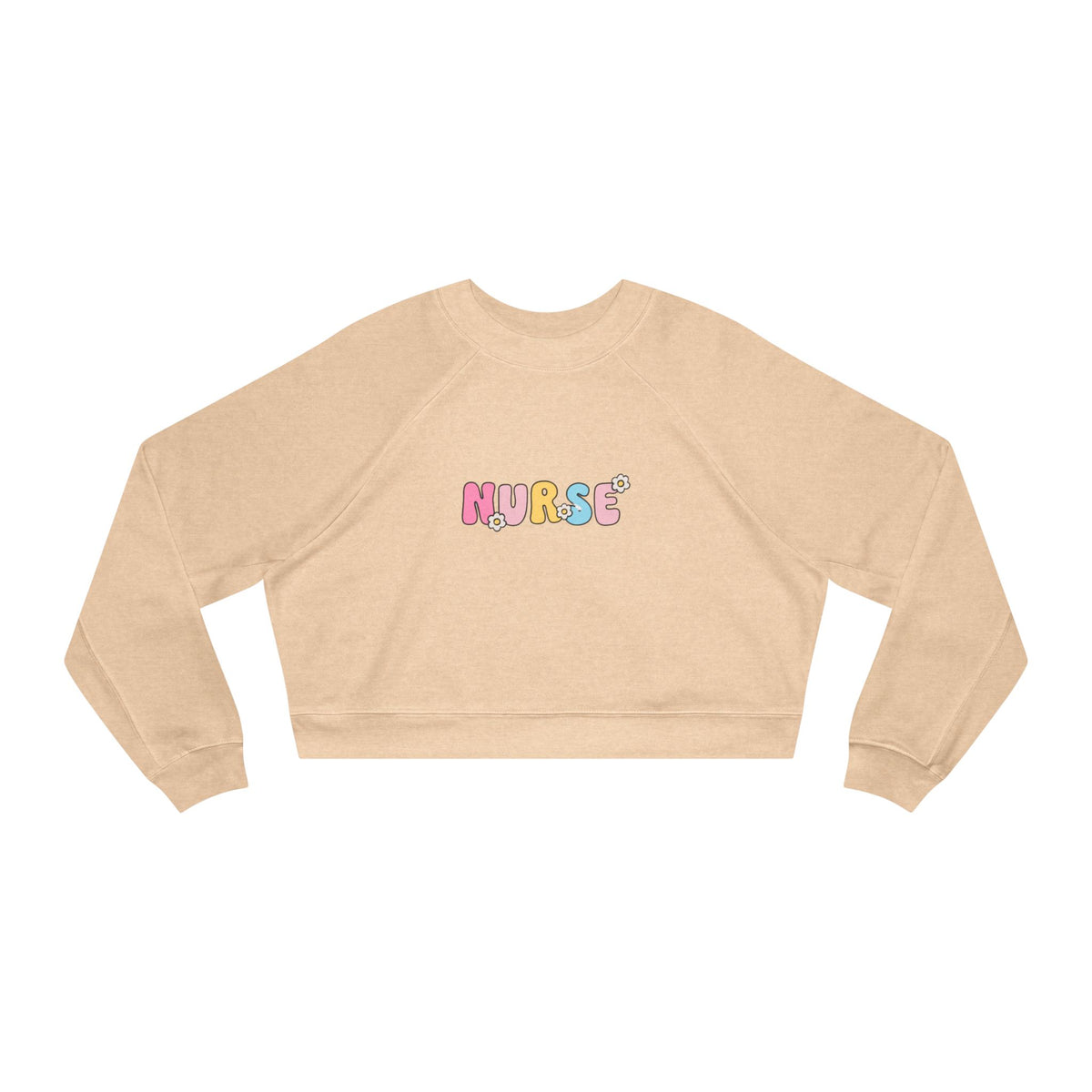 Floral Nurse Cropped Sweatshirt