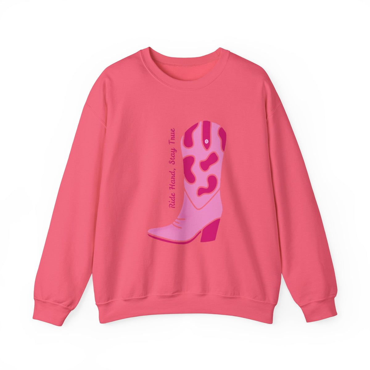 Ride Hard, Stay True pink | Unisex Heavy Blend™ Crewneck Sweatshirt