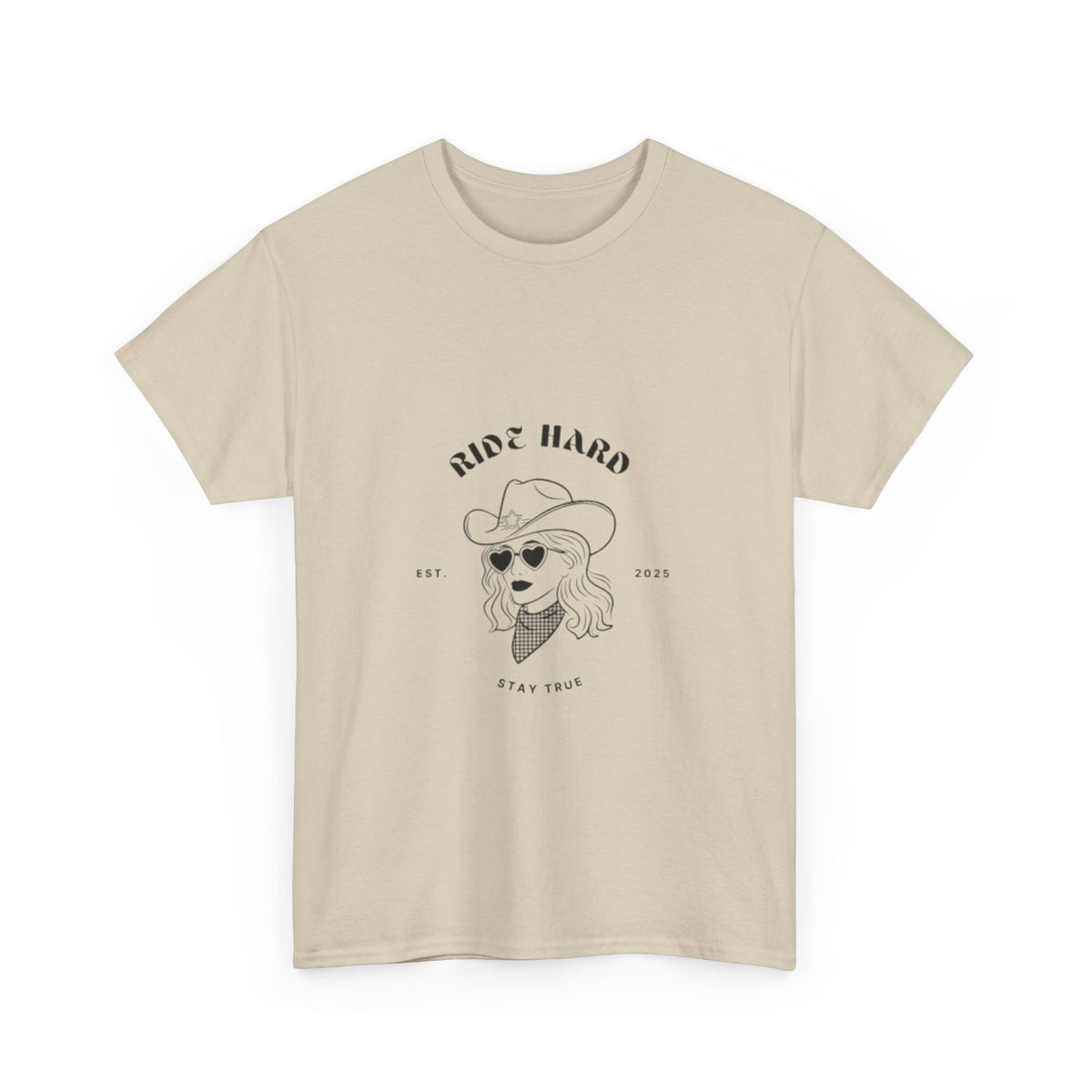 Ride Hard Unisex Heavy Cotton Tee - Stay True Graphic Tee