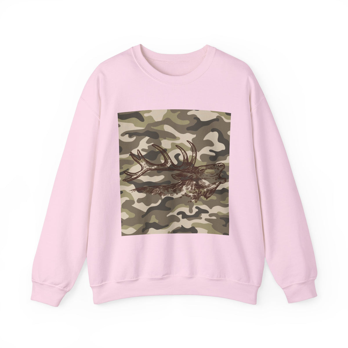 Camo Antler Design Unisex Crewneck Sweatshirt