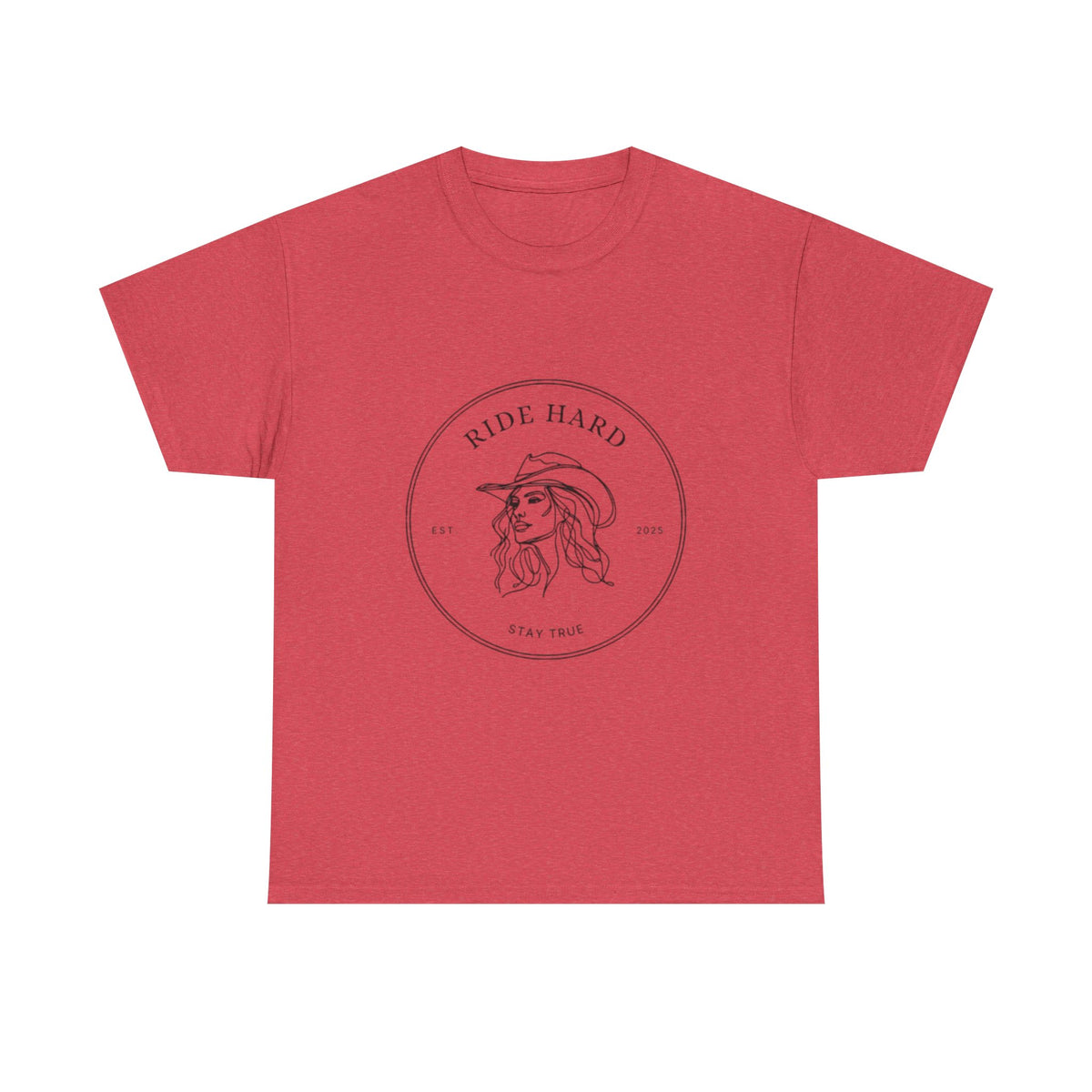 Ride Hard Unisex Heavy Cotton Tee - Stay True Graphic Shirt