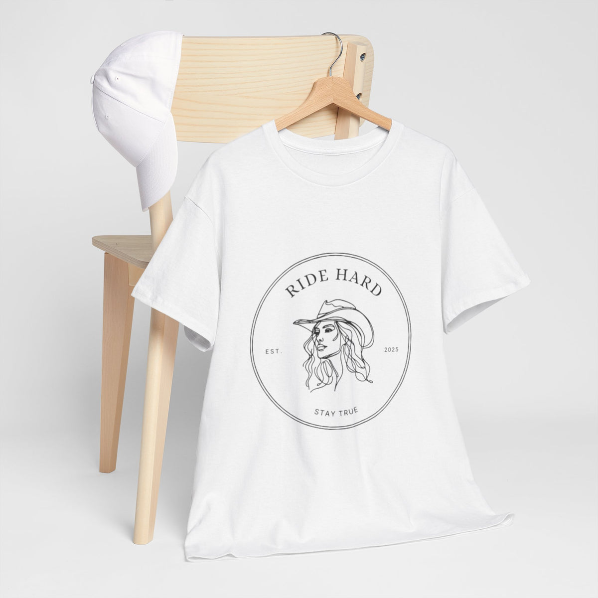 Ride Hard Unisex Heavy Cotton Tee - Stay True Graphic Shirt