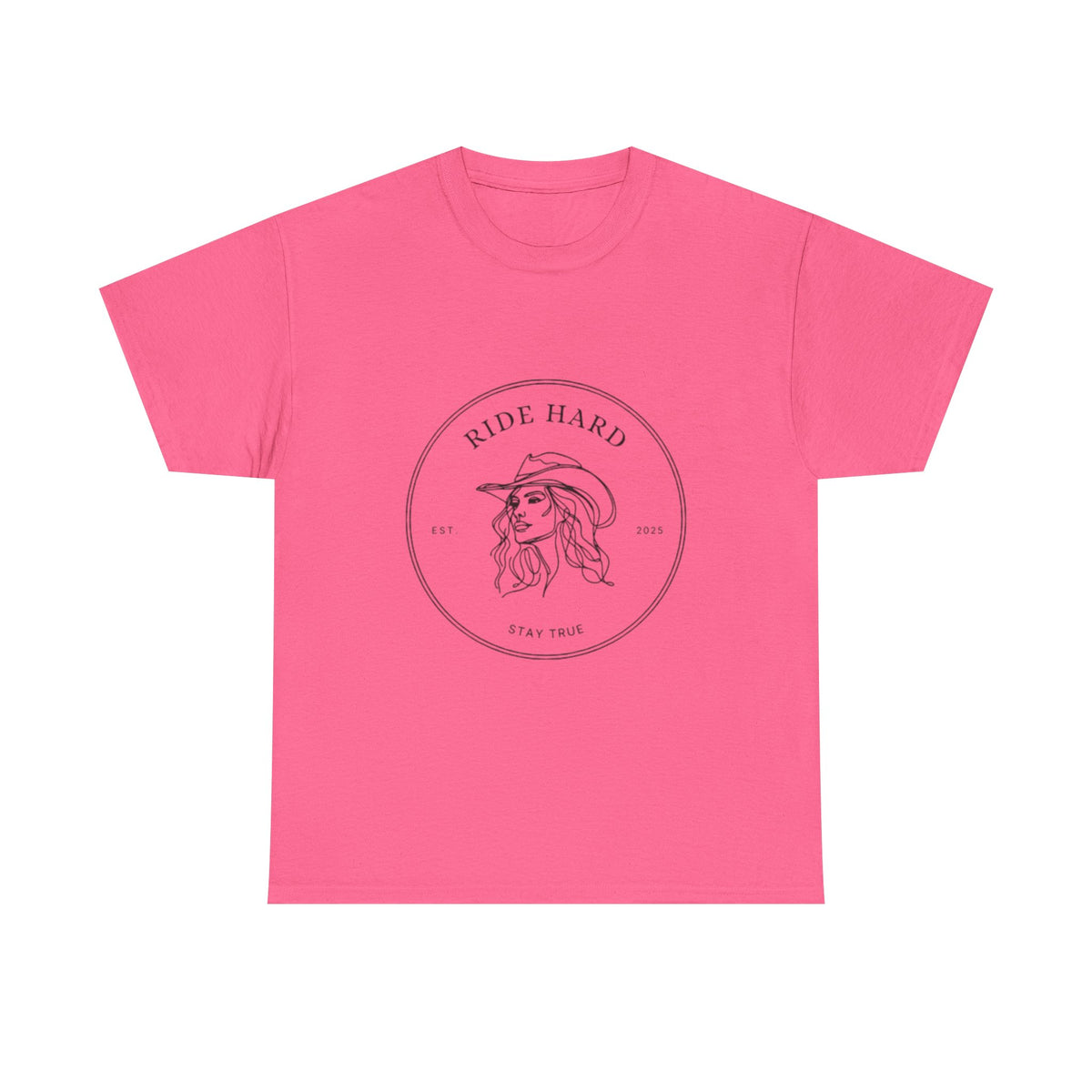 Ride Hard Unisex Heavy Cotton Tee - Stay True Graphic Shirt