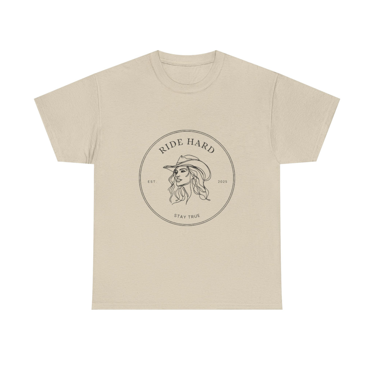 Ride Hard Unisex Heavy Cotton Tee - Stay True Graphic Shirt