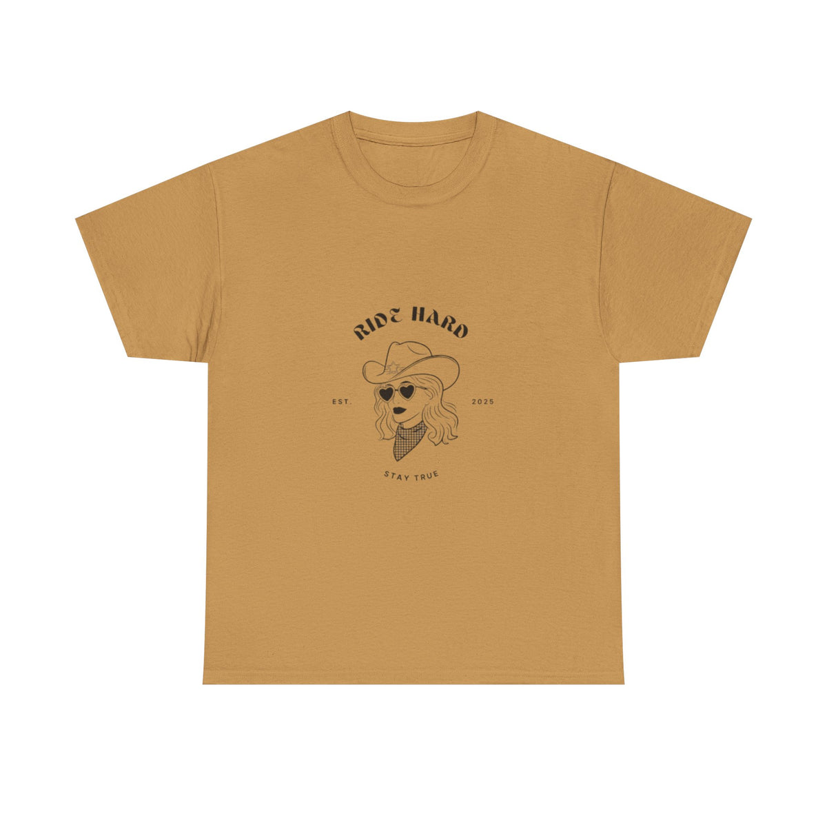 Ride Hard Unisex Heavy Cotton Tee - Stay True Graphic Tee
