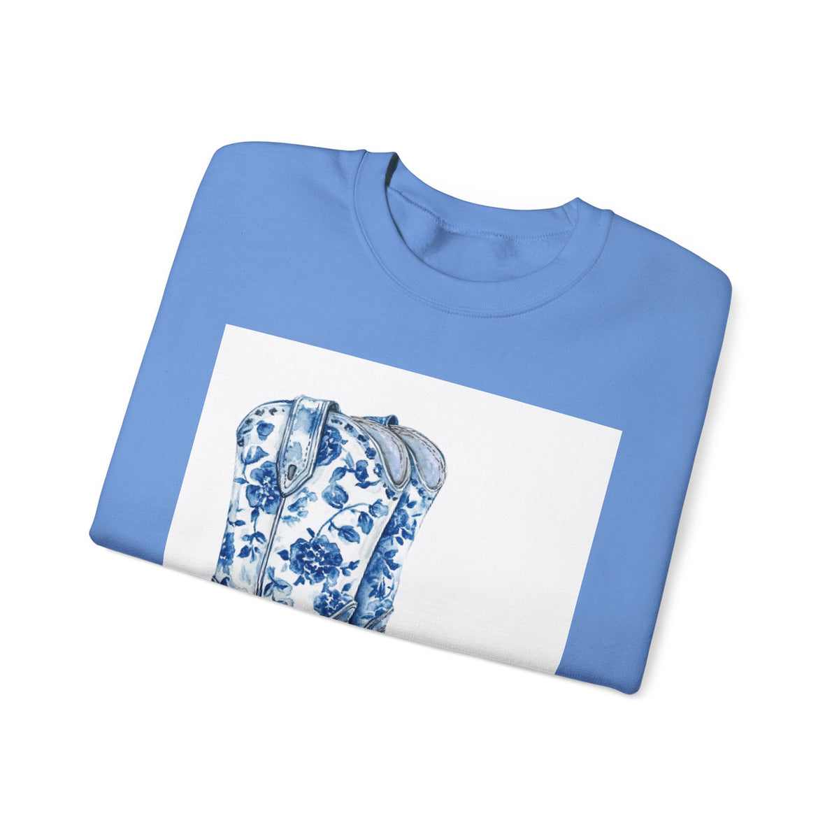 Floral Cowboy Boots Crewneck Sweatshirt - Ride Hard, Stay True