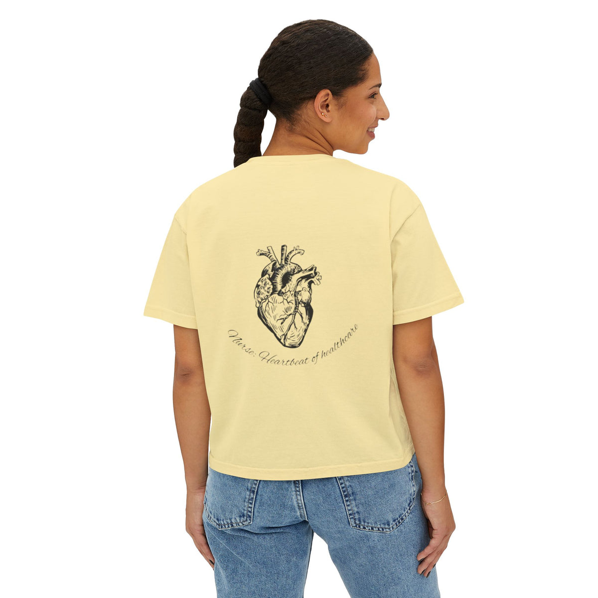 Nurse: Heartbeat of Healthcare Women's Boxy Tee