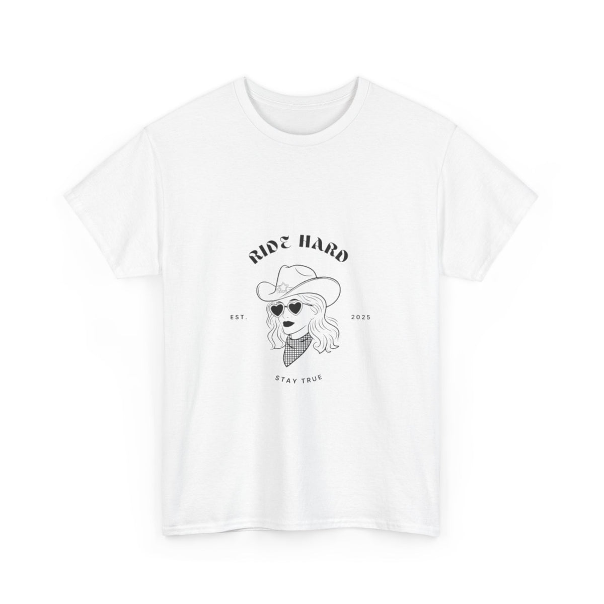 Ride Hard Unisex Heavy Cotton Tee - Stay True Graphic Tee
