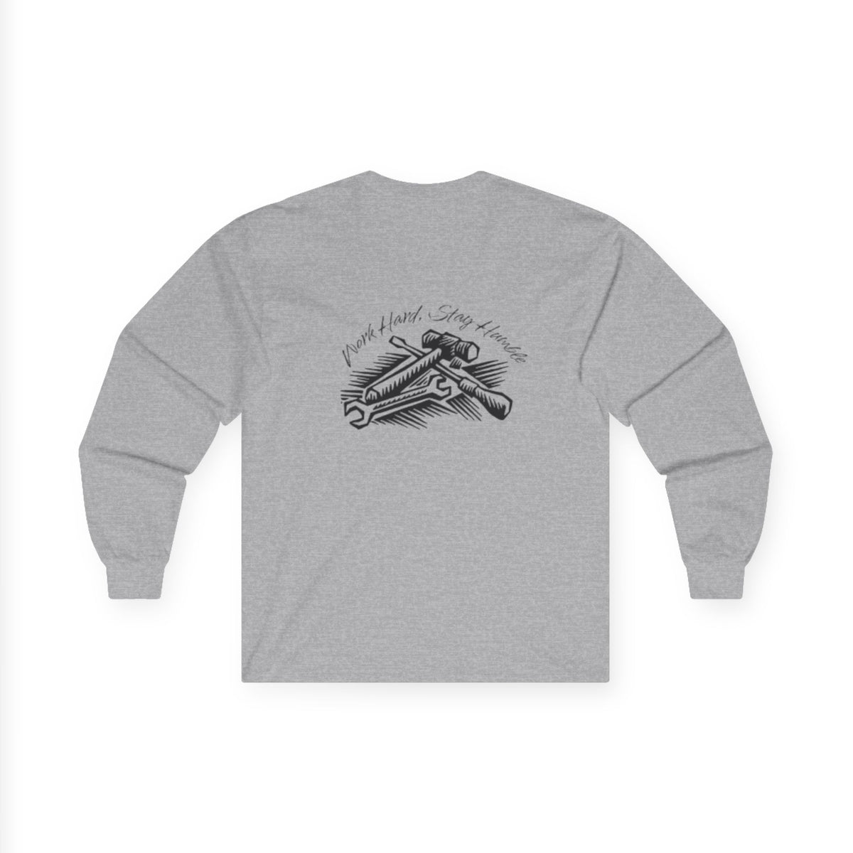 Work Hard Stay Humble Blue Collar Long Sleeve Tee, Motivational Graphic Shirt, Unisex Cotton Top, Inspirational Clothing, Gift for Him Her,