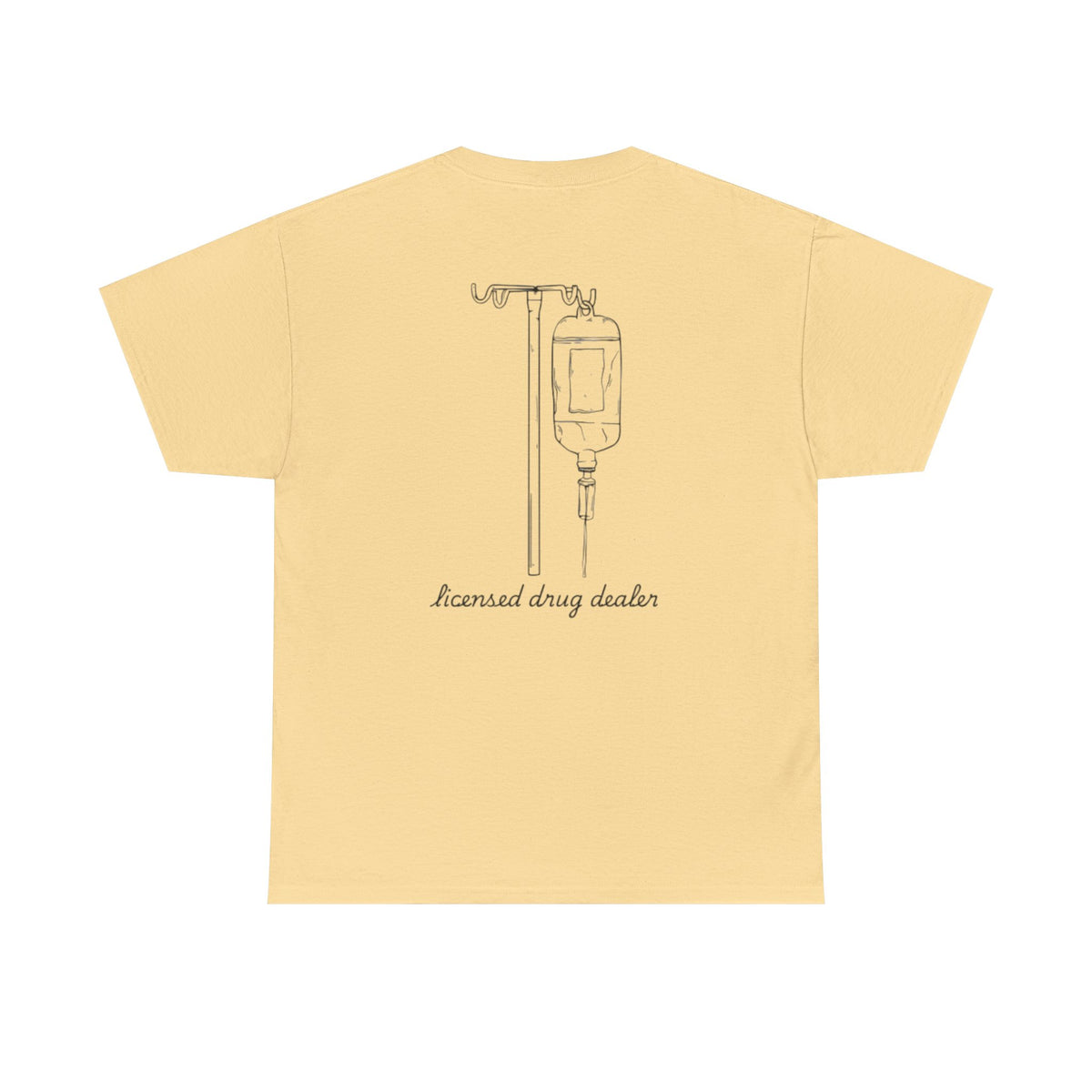 Unisex Heavy Cotton Tee - "Licensed Drug Dealer" Graphic Tee - Fun & Edgy Casual Wear