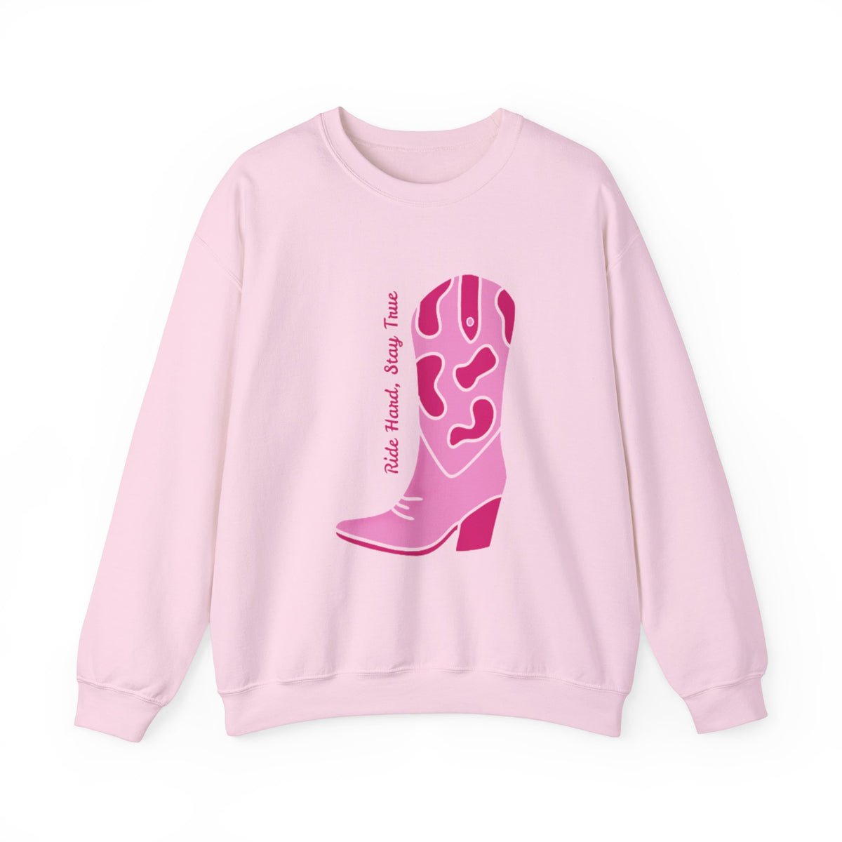 Ride Hard, Stay True pink | Unisex Heavy Blend™ Crewneck Sweatshirt