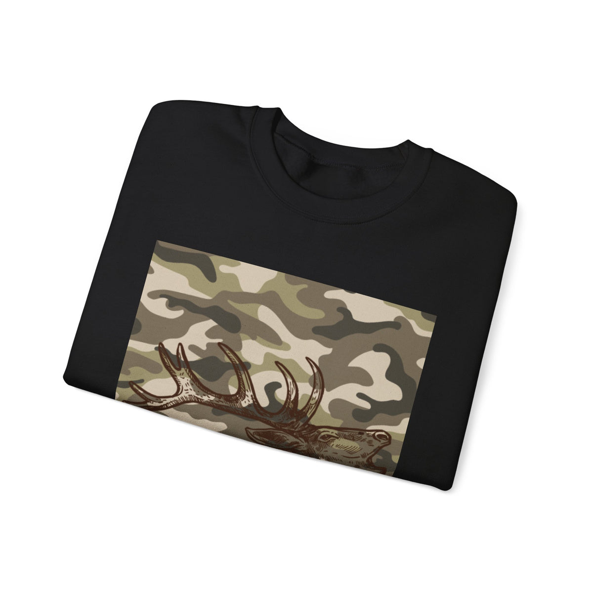 Camo Antler Design Unisex Crewneck Sweatshirt
