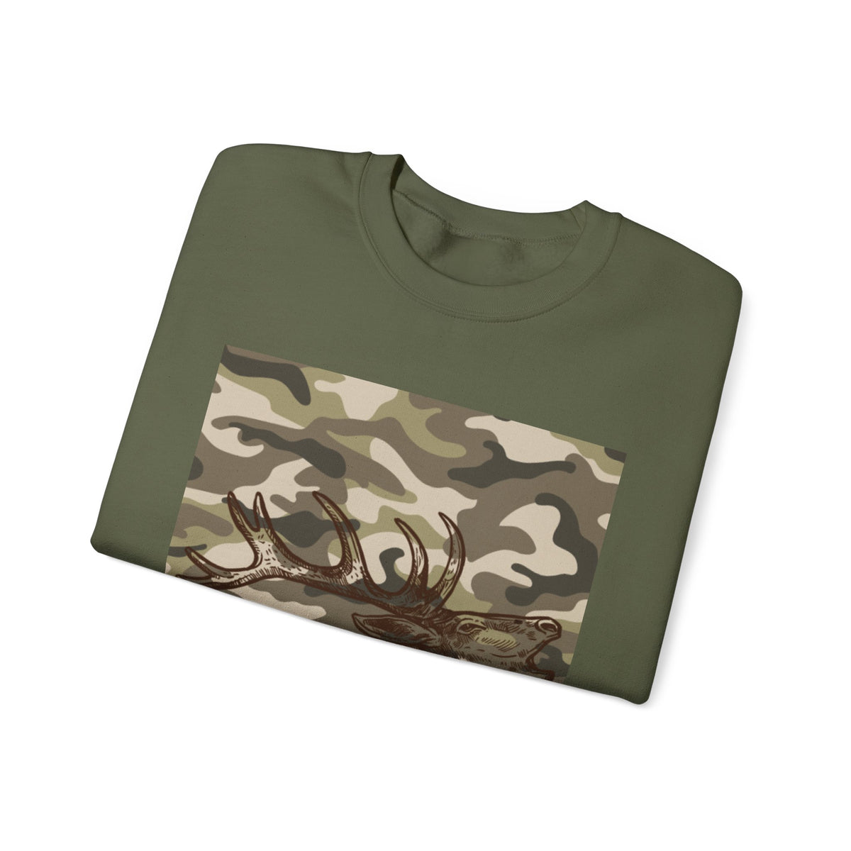 Camo Antler Design Unisex Crewneck Sweatshirt